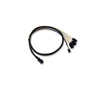 Câble Broadcom SAS L5-00221-00, 1m, SFF8643 vers 4x SATA, M/M, Noir, Facteur de forme droit, pour contrôleur SAS et périphériques SATA