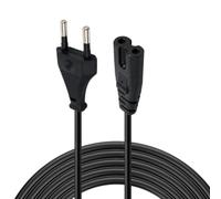 Câble C7 Euro 1,5m 2 Broches Alimentation pour PS5/PS4/PS3 Slim/Xbox Slim | Câble d'Alimentation C7 EU, 2 Pôles Figure 8, Câble C7 pour TV T onsole Jeu, Charge Stable, Imprimante, PC Monitor, Noir