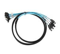 Câble, Câble de Disque Dur Câble Mini SAS 4 vers 4 6 Gbps Câble Incurvé Droit Anti-interférence Double Groupe Blindage Câble SAS à Forte Ténacité, Câble Ssd vers (1 m / 3,3