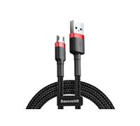 Baseus Câble micro-USB Cafule QC3.0 1,5 A 2 m Nylon durable Rouge et noir