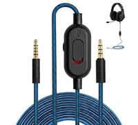 Câble Casque Audio Compatible avec Logitech G Pro G PRO X G233 G433 3.5mm | Câble d'extension Audio de jeu Contrôle du Volume et Bouton Muet Micro Cuivre OFC Nylon Tressé Son Haute Fidélité 2M