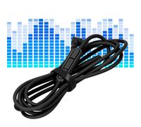 CâBle Casque Avec ContrôLe Du Volume 3,5 Mm à 2,5 Mm Pour Qc25 Qc35 Oe2 Live2 Pour Akg Y50 Y40 Noir