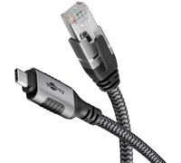 Cable CAT 6 USB-C 3.1 a RJ45 Ethernet para una conexión estable a Internet por cable con router/módem/conmutador de red/Sustituye el adaptador USB a RJ45/1 Gbit/s/7,5 M.[W1093]