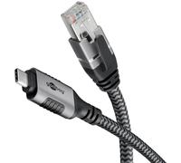 Cable CAT 6 USB-C 3.1 a RJ45 Ethernet para una conexión estable a Internet por cable con router/módem/conmutador de red/Sustituye el adaptador USB a RJ45/1 Gbit/s/3 M.[W1092]