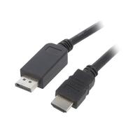 Câble CC-DP-HDMI-5M DisplayPort 1.1HDMI 2.0 5m noir Iso.-Mat. extérieur : PVC...