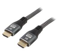 Câble CCB-HDMI8K-2M HDMI 2.1 HDMI mâle recto-verso 2m noir veine : Cu GEMBI
