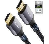 Câble Certifié 8K Hdmi 2.1 3M, 48Gbps Ultra High Speed 8K60 4K120 144Hz Rtx 3090 Earc Hdr10 Hdcp 2.2 & 2.3 Dolby Compatible Avec 5/Ps5/Xbox Series X/Samsung/Sony/Lg/Roku/Tcl Tv[HDM5231937]