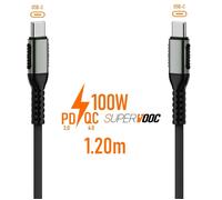 Câble Charge Rapide acce2s® pour Mobiwire Hinto 2, Ogima 2023 100W USB-C Tressé