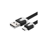 Cable Chargeur pour HUAWEI P smart USB / Micro USB 1m Noodle Universel Connecteur Syncronisation (NOIR)