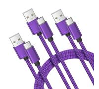 Câble Chargeur Pour Kindle Fire Hd 2024,Usb Type C 1m/2m/3m 3-Pack,Cordon Charge Nylon Pour Kindle Paperwhite Fire Hd 12 11 10 9 8 7 2023 2022 2021 2020 2019 Génération,Oasis 3,Scribe,Kids