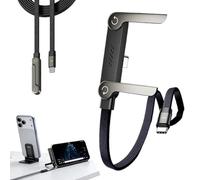 CâBle Chargeur Support Invisible 2 en 1 - Cordon De Charge Rapide 240w avec Support De TéLéPhone IntéGré, 2-in-1 Invisible Phone Stand CâBle De Chargeur 1,5 M, Rotation 360° (1 PCS)