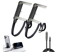CâBle Chargeur Support Invisible 2 en 1 - Cordon De Charge Rapide 240w avec Support De TéLéPhone IntéGré, 2-in-1 Invisible Phone Stand CâBle De Chargeur 1,5 M, Rotation 360° (2 PCS)