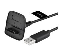 Câble Chargeur USB - INSTEN® - Xbox 360 - Noir - Recharge Manette - Accessoire Gaming