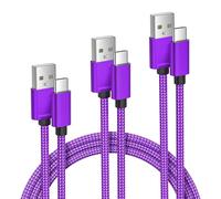 Câble Chargeur Usb Type C 0.5m/1m/2m 3 Pack,Cordon Charge Nylon Pour Kindle Fire Hd 11 10 9 2020 2021,Iphone 16 15 Max,Samsung Galaxy S24 S23 S22,A54 A53 A52,A32,A53,A73 A72,Z Fold Flip 4 5 6