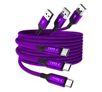 Câble Chargeur USB Type C 0.5M/1M/2M 3-Pack,Cordon Charge Nylon pour Nouveau Kindle Fire HD 11 10 9 8 2020 2021 Génération,iPhone 15 Pro,Samsung M12 M13 M22 M23 M31 M32 M33 M51 M52,S23 S22 S21