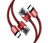 Câble Chargeur USB Type C 2M 2-Pack,Cordon Charge Nylon pour Nouveau Kindle Fire HD 11 10 9 8 2019 2020 2021 Génération,iPhone 15 Pro,Samsung M11 M21 M31 M51 M12 M22 M32 M52 Plus S24 S23 S22 S21 Ultra