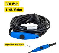 Câble chauffant antigel 1-48m thermostat automatique pour tuyaux et plantes