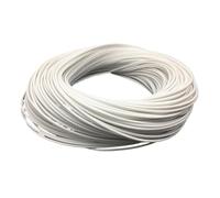 Câble chauffant au sol en caoutchouc de silicone | Blanc, 2 mm, 1 à 100 mètres, 0,3 à 588 Ohm/m, 5 à 48 V, scénario d'utilisation : for le chauffage au sol(5Meters*50)