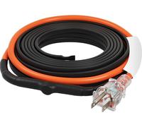 Câble chauffant autorégulant pour tuyaux 3,7m - 16,4W/m protection contre le gel - avec thermostat pour tuyauterie - câble chauffant pour applications extérieures - système antigel