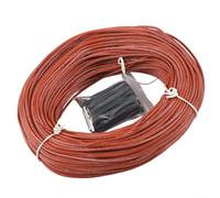 Câble chauffant en fibre de carbone 12 K 33 Ohm/m en caoutchouc de silicone isolé infrarouge lointain 200 °C température maximale Rouge Élément chauffant au sol électrique 150-160 char (100 m)