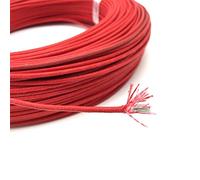 Câble chauffant Fil électrique tressé en fibre de verre, 0,3 0,5 0,75 1 1,5 2 2,5 4 mm2, câble isolé en caoutchouc résistant aux hautes températures Chauffage durable ( Size : 50m , Color : 2.5mm2 )