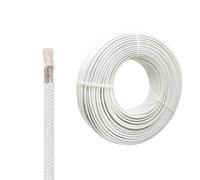 Câble Chauffant Flexible Isolé Au Mica Haute Température, Tressé En Fibre De Verre Et Ignifuge, Âme En Cuivre Nickelé, Fil Chauffant Haute Température For Fours Et Extrudeuses.(25ft,0.75mm²-1C)