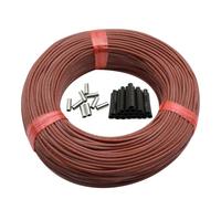 Câble chauffant infrarouge au sol - Bobine de fil électrique en fibre de carbone 12 K 33 ohm/m, isolation en caoutchouc de silicone de 2,0 mm d'épaisseur(50m)