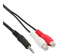 Câble Cinch/jack, InLine®, 2x Cinch fem, à 3,5mm jack mâle 0,2m