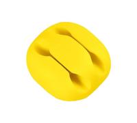 Cable Clips Support de Câble, Crochet Adhésifs de Câbles Polyvalent pour 2 Câbles, Range Câbles Silicone Organisateur de Bureau pour Câbles de Chargeur/Souris/Écouteur/Téléphone - Jaune