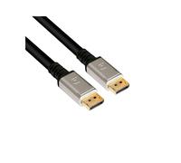 Câble CLUB3D DisplayPort 1.4 HBR3, 4m, M/M, 8K (7680x4320), Connecteurs plaqués Or, AWG 24, Verrouillables, Certifié Vesa, RoHS, FCC, CE EMI