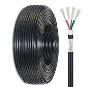 Câble CNC Blindé 4 Conducteurs 22 AWG 22/4 (18 M) UL2464, Âme En Cuivre Étamé, Calibre 22, For Haut-parleur, For Routeur CNC, Broche VFD CNC, Appareil Électrique, Transformateur(15ft,4c-16AWG)