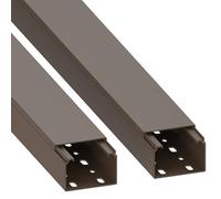 Cable Coach Habengut Passe-câbles (avec trou de montage dans le fond) 40 x 60 mm, en PVC, longueur 2 m (2 x 1 m), marron