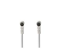 NEDIS Câble Coax | IEC (Coax) Mâle | IEC (Coax) Femelle | Plaqué Nickel | 120 DB | 75 Ohm | Quad blindé | 10.0 m | Rond | PVC | Blanc | Label