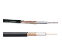 Câble coax RG-59 b/u mil noir, longueur : 100m sur rouleau