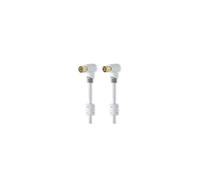 Câble coaxial 100 db cei (coaxial) mâle coudé - cei (coaxial) mâle coudé 5,0 m blanc