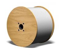 Câble Coaxial 120 dB 7,2 mm 4 brins blindé Blanc 500 m sur touret