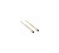 Câble coaxial 120 db cei (coaxial) mâle - cei (coaxial) femelle 1,0 m blanc