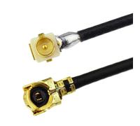 Câble Coaxial 15cm Mini PCI 50 Ohms Cable Mâle à Femelle Angle Droit Cable Pigtail 2 Pièces pour Routeur Gateway Mini PCI Express Carte Réseau PCI WiFi WAN,etc.