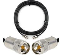 câble coaxial 5m PL259 vers PL259 UHF - Câble d'extension résistant aux intempéries HF-240 (équivalent LMR 240) à faible perte - Câble d'antenne PL pour radio CB HAM radio SWR antennes radioamateurs
