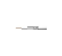 EMOS Câble d'antenne S5141-100 m - Blanc - Câble coaxial pour SAT, TV et CCTV - Type CB100F - Double blindage - Facteur de blindage : 75 dB - Résistance : 75 Ohm