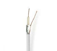 Câble Coaxial Coaxial 12 100 m Bobine Blanc