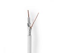 Câble Coaxial Compatible 4G/LTE 10,0 m Mini-Bobine Blanc