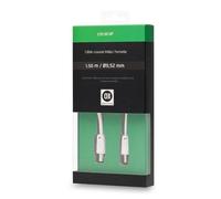 Câble coaxial - D2DIFFUSION - Male PAL 9.52 mm - 1.5 m - Blanc