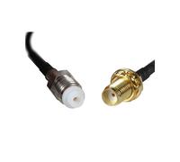 Câble coaxial DeLOCK 88586, 0.2m, connecteurs plaqués or, noir
