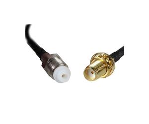 Câble coaxial DeLOCK 88586, 0.2m, connecteurs plaqués or, noir