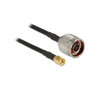 Câble Coaxial DeLOCK 88940 CFD200 2m RP-SMA Noir, Impédance 50 Ohm, Connecteur 2 Droit RP-SMA, Longueur 2 mètres