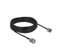 Câble coaxial DeLOCK 90425 LMR195 10m Noir/Gris, impédance 50 Ohm, connecteurs droits, conditionnement sachet polyéthylène