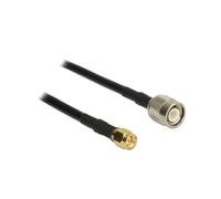 Câble Coaxial DeLOCK RG-58 C/U 5m TNC mâle vers SMA mâle 50 Ohm Noir - Connecteurs droits - Conditionnement sachet individuel