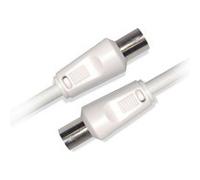 Câble coaxial - D2DIFFUSION - PAL 9,52 mm - 5m - Blanc - Connecteur idéal pour équipements