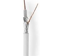 Câble Coaxial Compatible 4G/LTE 10,0 m Mini-Bobine Blanc